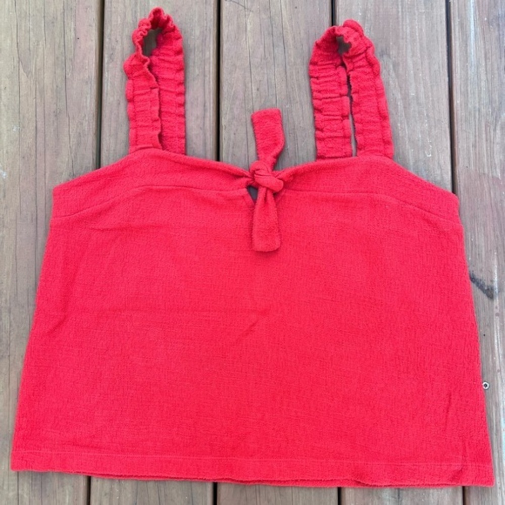 Madewell | Tie-Front Tank Top in Ripe Persimmon